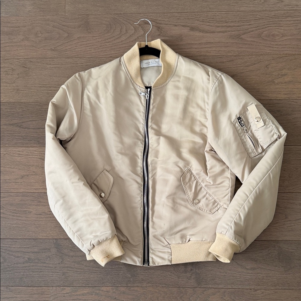 John Elliott Cream Bomber Jacket